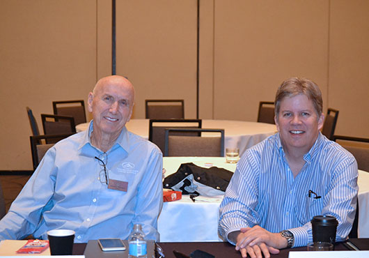 Contractors State License Schools’ Founder and CEO David Mizener (left) with Chas Giffen, the organization’s President.